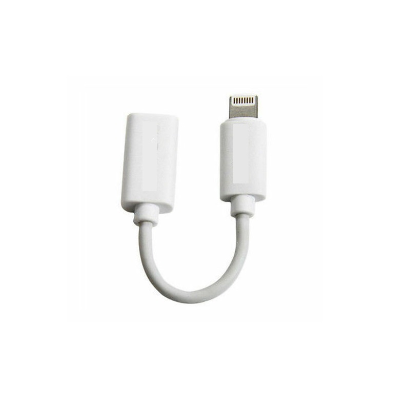 Apple IP5-AD12 Micro-USB to 8-Pin Lightning Power Cord Cable Wire Converter Tip Plug