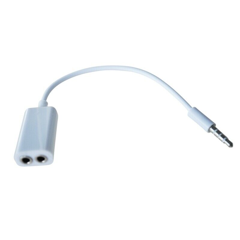 Apple R6M1 Dual 3.5mm Power Cord Cable Wire Converter Tip Plug iPhone iPad Jack Stereo Headphone