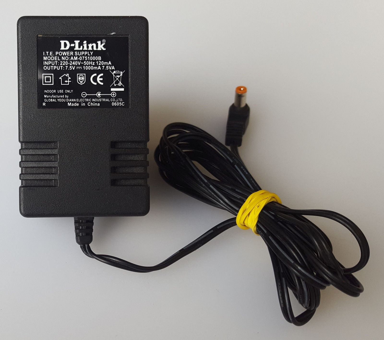 D-Link AM-0751000B AC Adapter Power Supply Cord Cable Charger Genuine Original