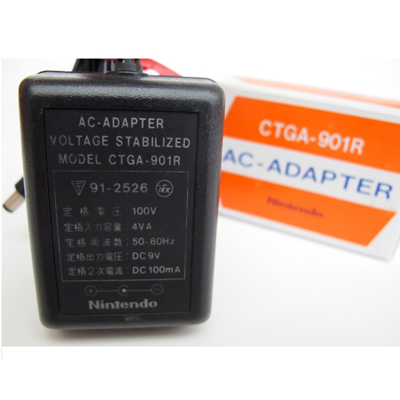Nintendo CTGA-901R CTG-15V AC Adapter Power Cord Supply Charger Cable Wire Pong BK6 Nintendo