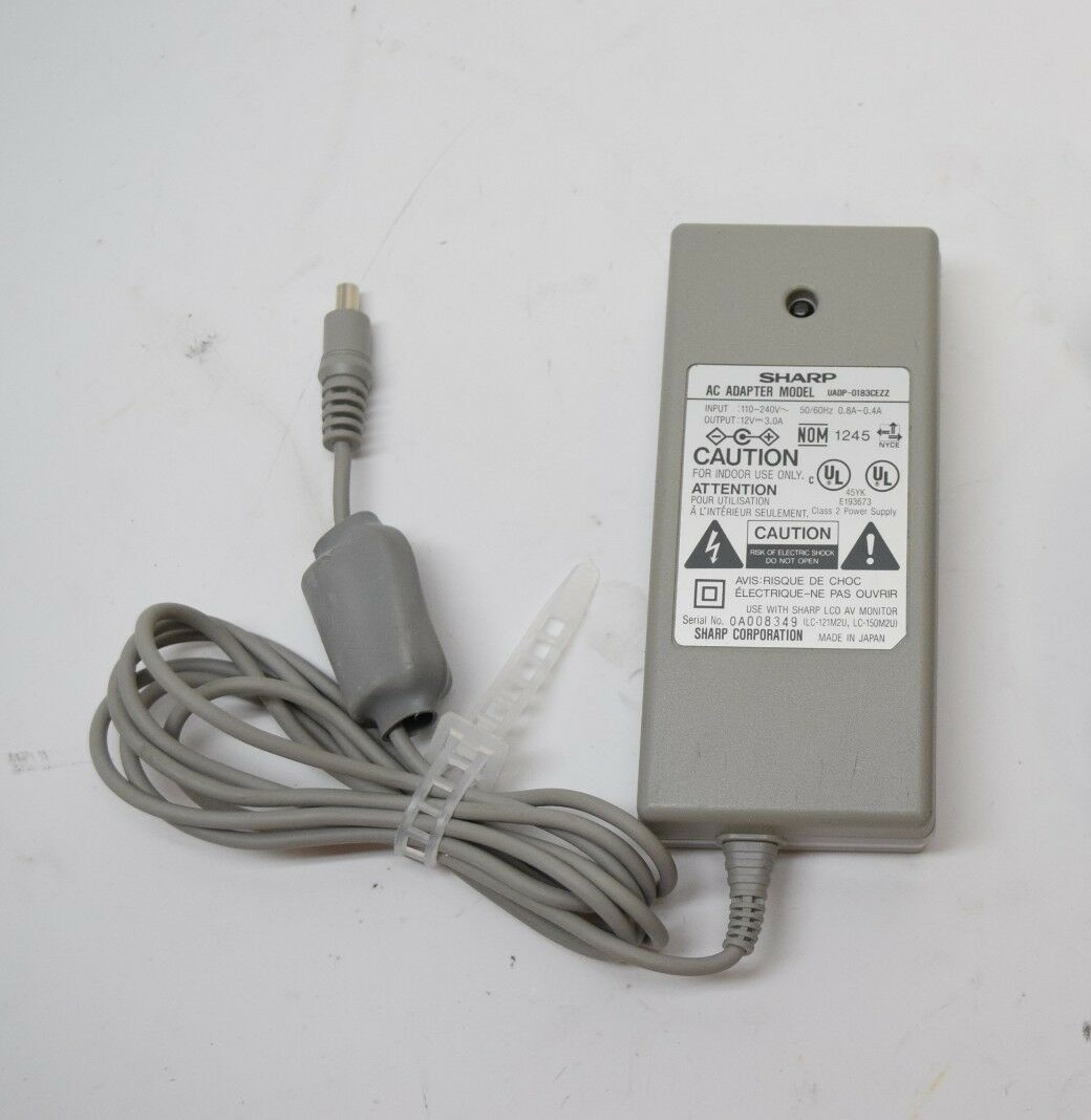 Sharp UADP-0183CEZZ LC121M2U LC150M2U AC Adapter Power Supply Cord Cable Charger Genuine Original
